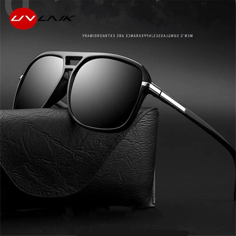 Rectangle Polarized Sunglasses Men Sun Glasses