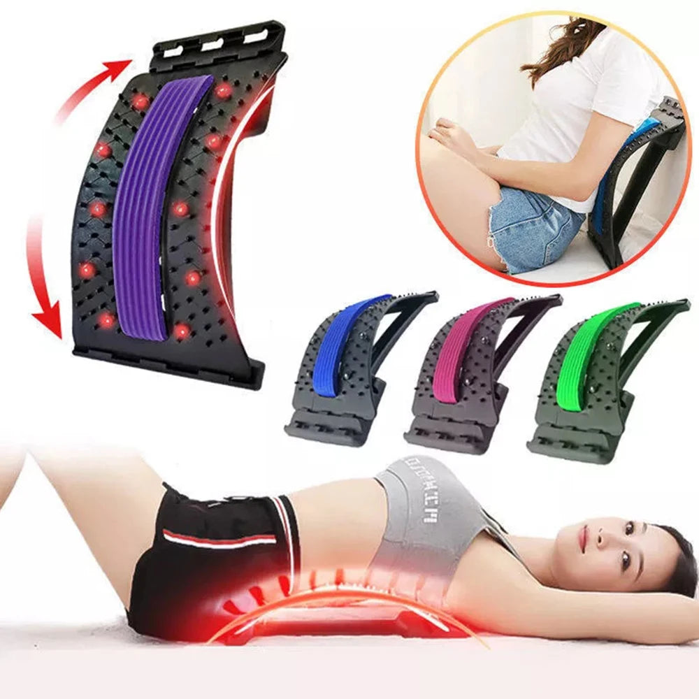 Magnetic Back Massage Muscle Relax Stretcher Posture Therapy Corrector Back Stretch Spine Stretcher Lumbar Support Pain Relief